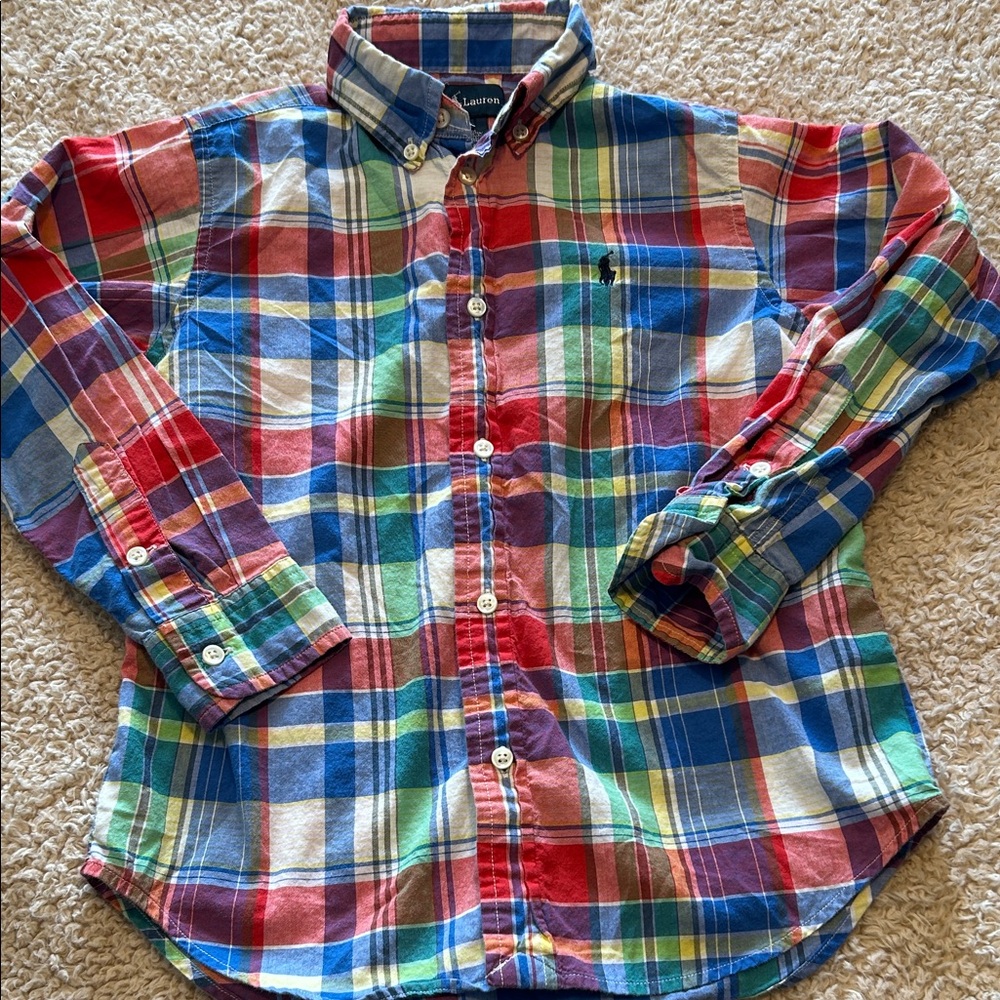 Ralph Lauren Colorful Plaid Kids Shirt